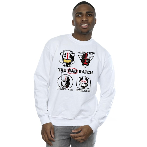 Star Wars: Bad Batch Herr Clone Force 99 Sweatshirt L Vit White L