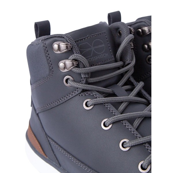 Crosshatch Herr Staiger Läder Sneakers 9 UK Grå Grey 9 UK