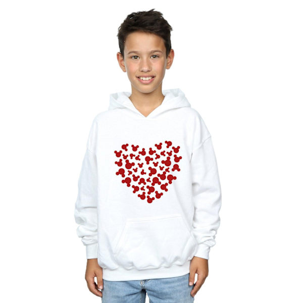 Disney Boys Mickey Mouse Hjärta Silhuett Hoodie 5-6 År Vit White 5-6 Years