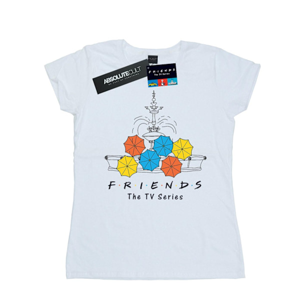 Friends Dam- och paraplyer bomull T-shirt L vit för damer/kvinnor White L