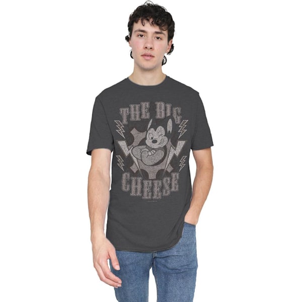 Mighty Mouse Unisex Vuxen The Big Cheese T-Shirt XL Kolgrå Charcoal XL