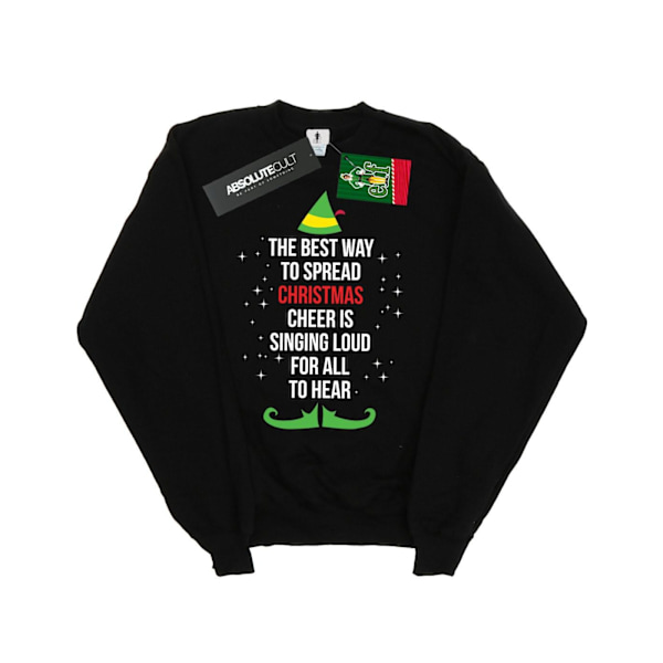 Elf Boys Christmas Cheer Text Sweatshirt 9-11 år Svart Black 9-11 Years