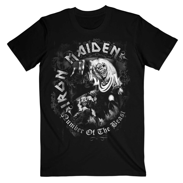 Iron Maiden Unisex Adult Number Of The Beast Grå Ton T-Shirt Black M