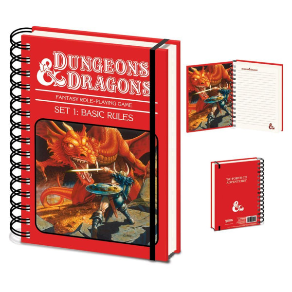 Dungeons & Dragons Grundregler A5 Notebook One Size Röd Red One Size