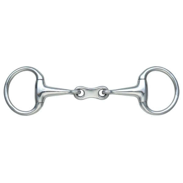 Shires French Link Horse Eggbutt Snaffle Bit 4.5in Silver Silver 4.5in