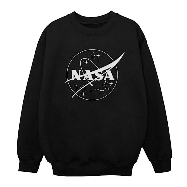 NASA Boys Classic Insignia Logo Monochrome Sweatshirt 9-11 år Black 9-11 Years