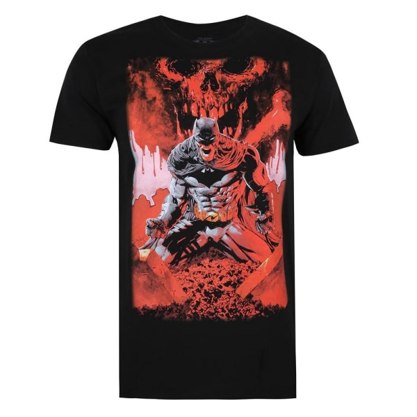 Batman Men Graveyard T-Shirt L Svart/Röd/Grå Black/Red/Grey L