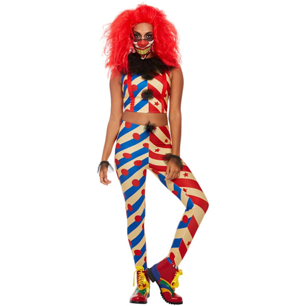 Smiffys Dam/Dam Creepy Clown Kostymset XL Flerfärgad Multicoloured XL
