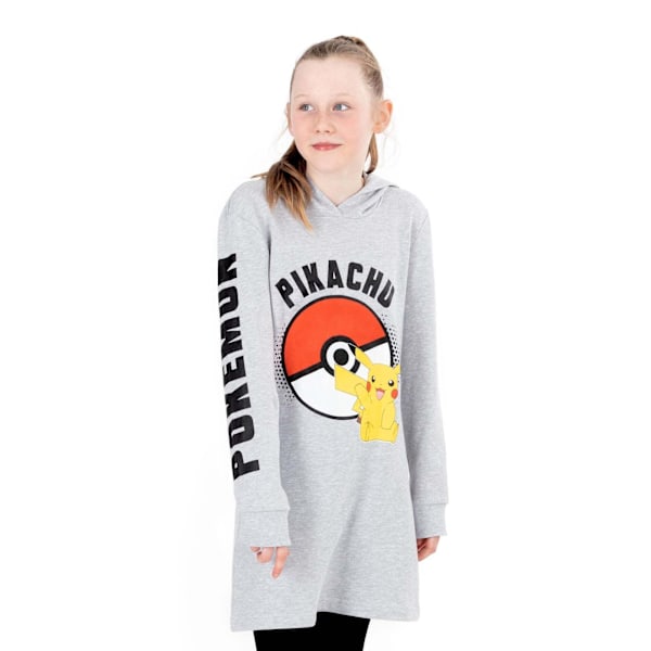 Pokemon Flickor Pikachu Hoodie Klänning 4-5 År Grå Grey 4-5 Years