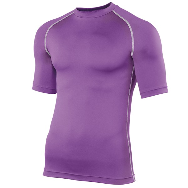 Rhino Mens Sports Base Layer Kortärmad T-shirt L/XL Lila Purple L/XL