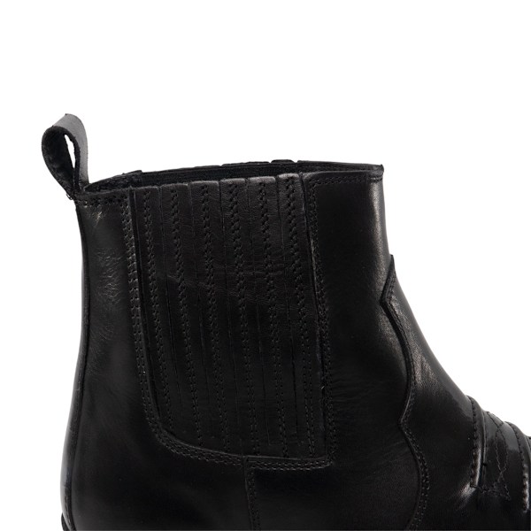 Woodland Herr Distressed Läder Gusset Western Ankle Boots 7 U Black 7 UK