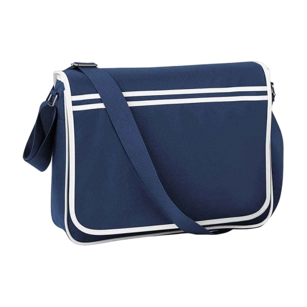 Bagbase Retro Messenger Bag One Size French Navy/White French Navy/White One Size