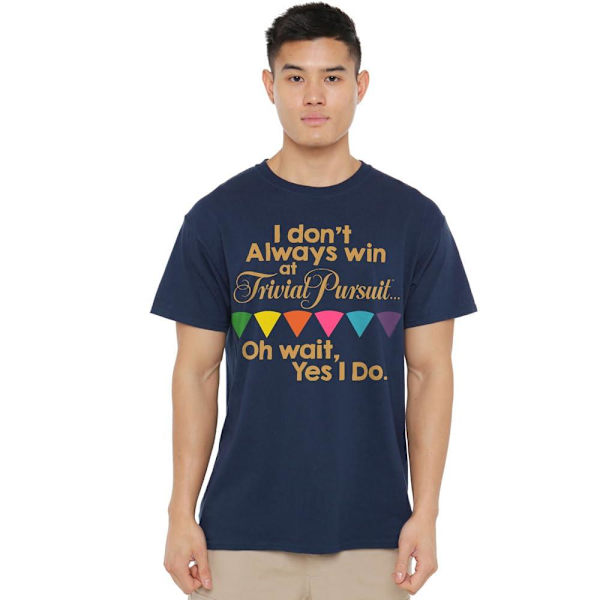 Trivial Pursuit Herr Alltid Vinner T-Shirt XL Marinblå Navy XL