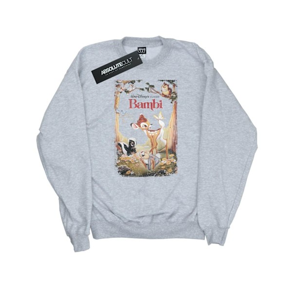 Bambi Retro Poster Bomullströja 3XL Sports Grey Sports Grey 3XL