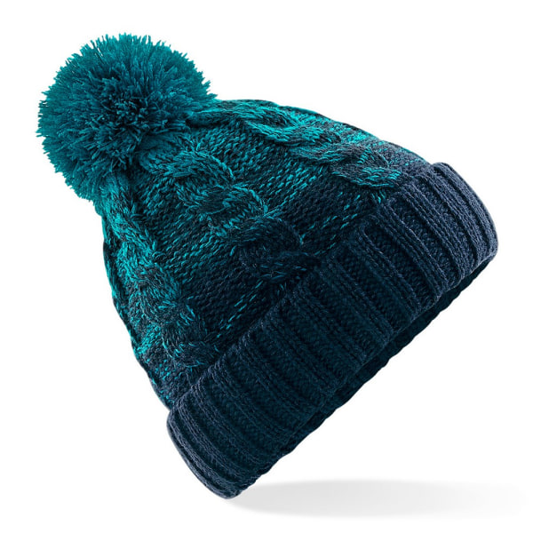 Beechfield Unisex Ombre Styled Beanie One size Teal/fransk marinblå Teal/French Navy One size