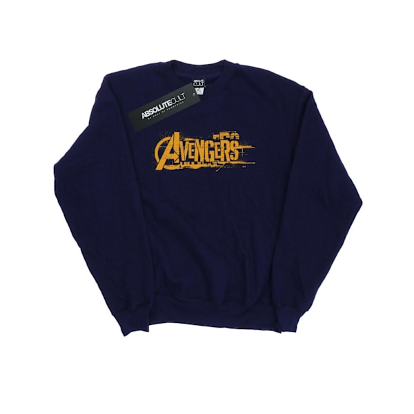 Marvel Dam/Kvinnor Avengers Infinity War Orange Logo Sweatshirt Navy Blue S