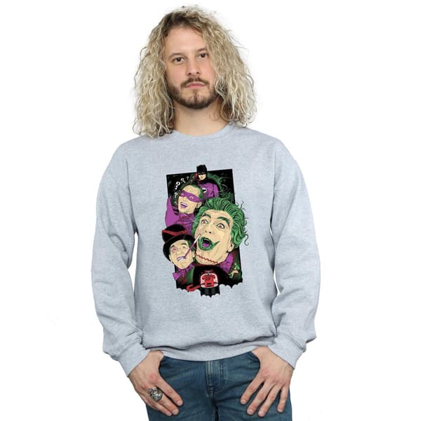 DC Comics Herr Batman TV-serie Rogues Gallery Sweatshirt M Spo Sports Grey M
