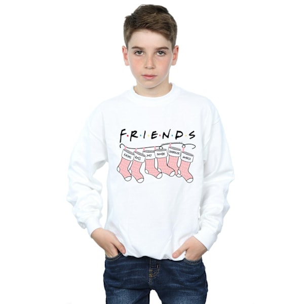 Friends Boys Julstrumpa Logo Sweatshirt 9-11 År Vit White 9-11 Years