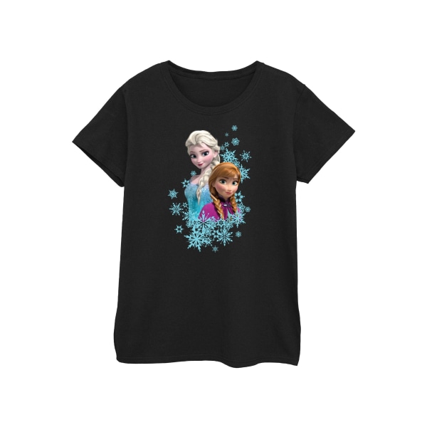 Disney Dam/Dam Frozen Elsa And Anna Sisters Cotton T-Shir Black M