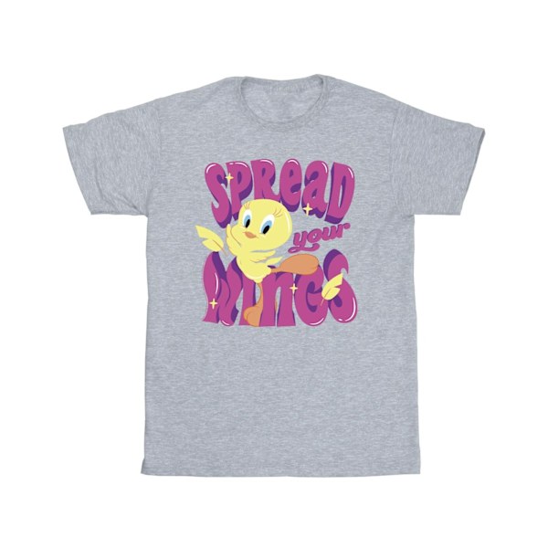 Looney Tunes Girls Tweeday Spread Your Wings Bomull T-shirt 12- Sports Grey 12-13 Years