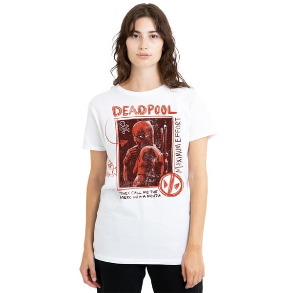 Deadpool & Wolverine Dam/Dam Maximum Effort T-shirt M Vit White M