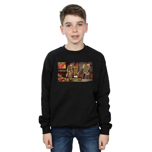 Scoobynatural Boys Supernatural Snacks Sweatshirt 5-6 år Bla Black 5-6 Years