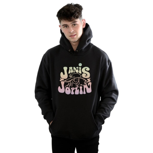 Janis Joplin Herr Pastel Logo Hoodie 3XL Svart Black 3XL
