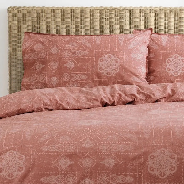 The Linen Yard Bohemian Påslakan Set Superking Röd Red Superking