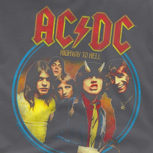 AC/DC Herr Highway To Hell T-Shirt L Kolgrå Charcoal L