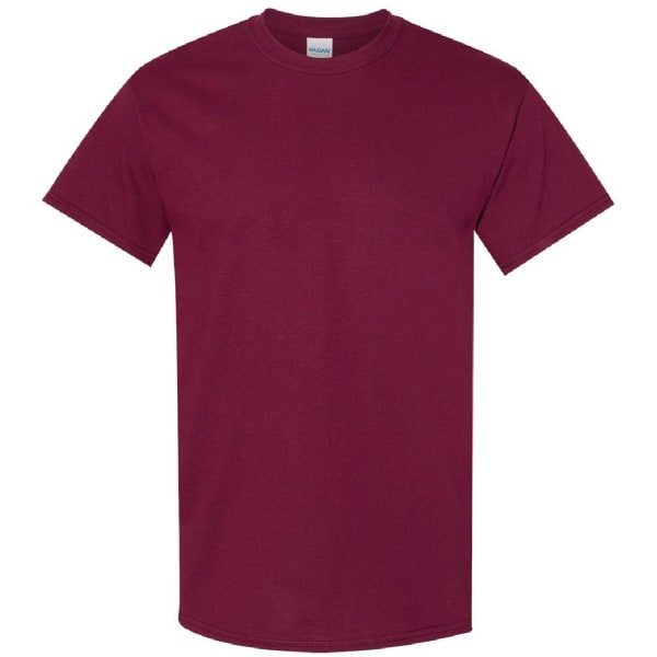 Gildan Mens Tung T-shirt med kort ärm i bomull M Rödbrun Maroon M