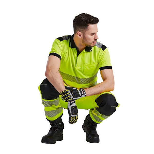 Portwest Unisex Hi-Vis arbetsbyxor 40R Gul/Svart Yellow/Black 40R