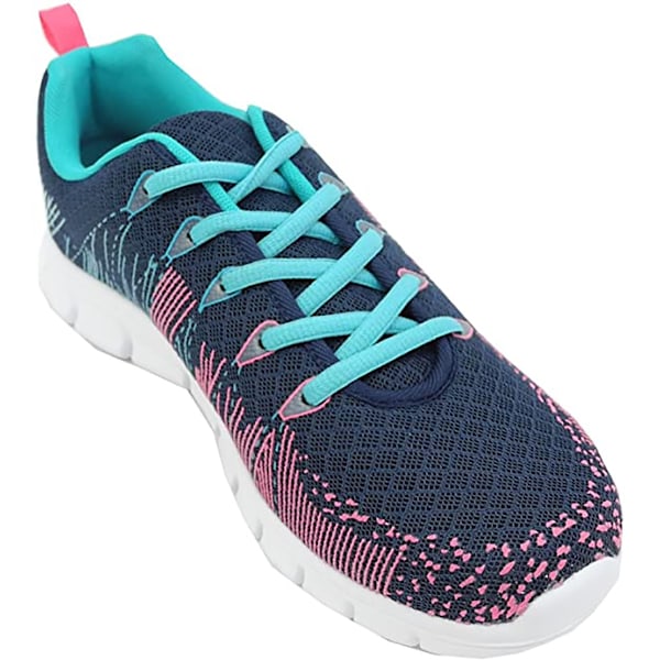 Dek Superlight Dam/Dam Starlight Memory Foam Tränare 4 U Navy/Aqua/Fuchsia 4 UK