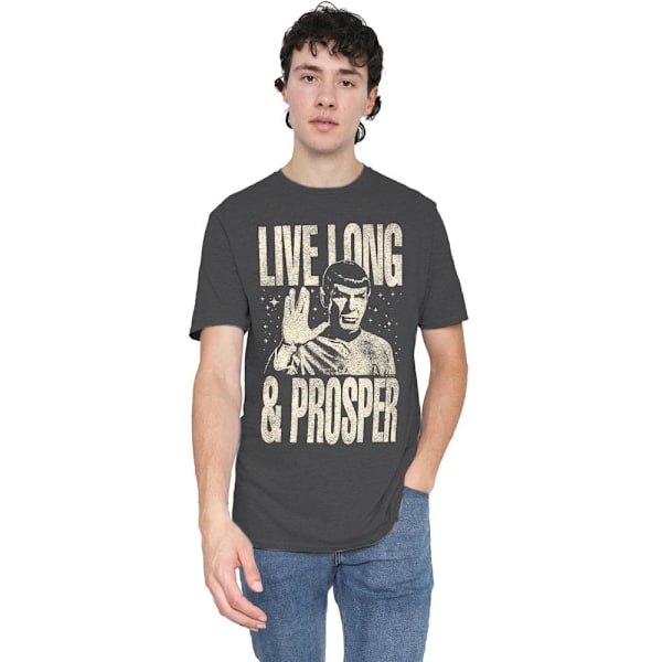 Star Trek: The Original Series Unisex Vuxen Prosper Spock T-shirt Charcoal XL