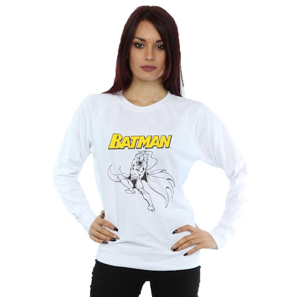 DC Comics Dam/Kvinnor Batman Jump Sweatshirt XL Vit White XL