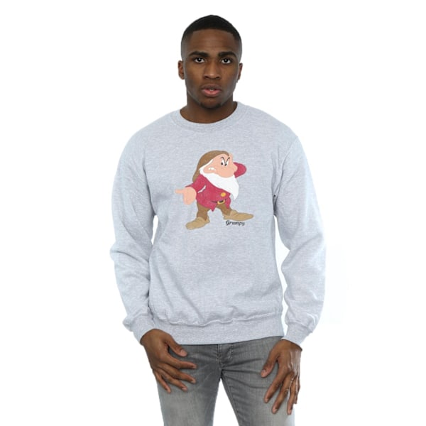 Disney Herr Klassisk Grumpy Tröja L Ljusgrå Heather Grey L
