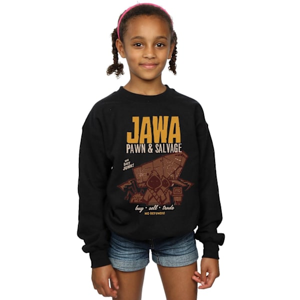 Star Wars Girls Jawa Pawn And Salvage Sweatshirt 9-11 år Bla Black 9-11 Years