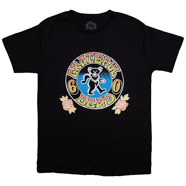 Grateful Dead Unisex Vuxen Bear Roses T-Shirt L Svart Black L