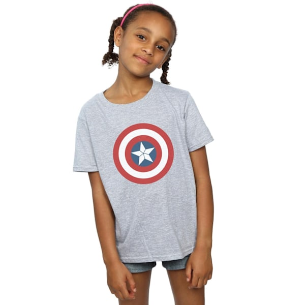 Marvel Girls Captain America Civil War Shield Bomull T-shirt 9- Sports Grey 9-11 Years