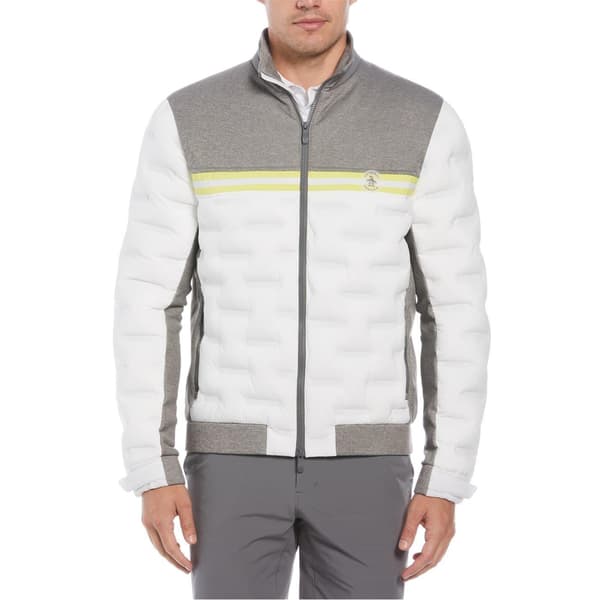 Original Penguin Herr Mock Neck Regular Performance Jacka L Grå Grey Heather L