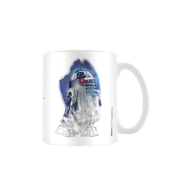 Star Wars: The Last Jedi Brush Stroke R2-D2 Mugg En Storlek Vit White One Size