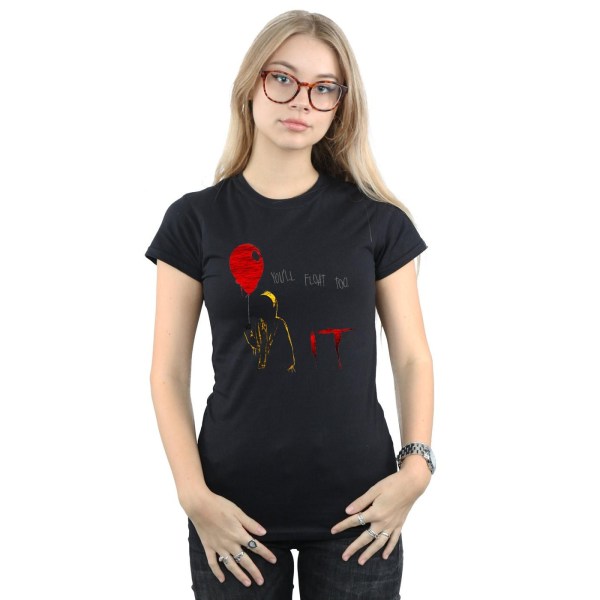It Womens/Ladies Georgie Float Bomull T-shirt XL Svart Black XL