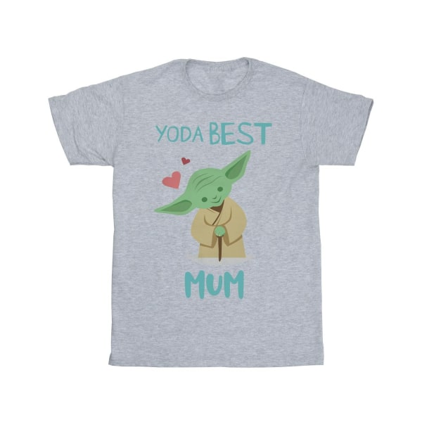 Star Wars Boys Yoda Best Mum T-Shirt 3-4 Years Sports Grey Sports Grey 3-4 Years