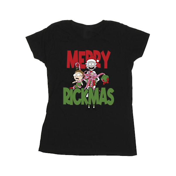 Rick And Morty Dam/Damer Merry Rickmas Bomull T-shirt XXL B Black XXL