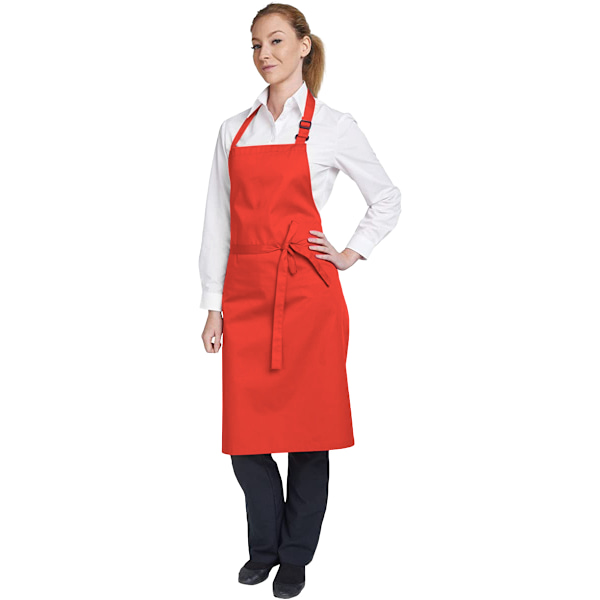 Dennys Flerfärgad Haklappsförkläde 28x36 tum (2-pack) En Storlek Röd Red One Size