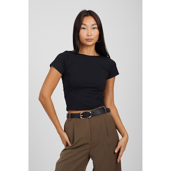 Brave Soul Dam/Kvinnor Pixie Fitted Scoop Tee M Svart Black M