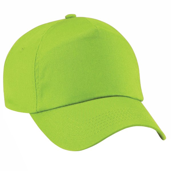 Beechfield Unisex Original 5-Panel Baseballkeps i enfärgad design, One Size Lime Green One Size