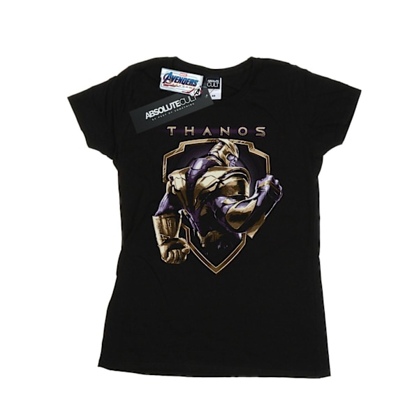 Marvel Womens/Ladies Avengers Endgame Thanos Shield Bomull T-Sh Black XL