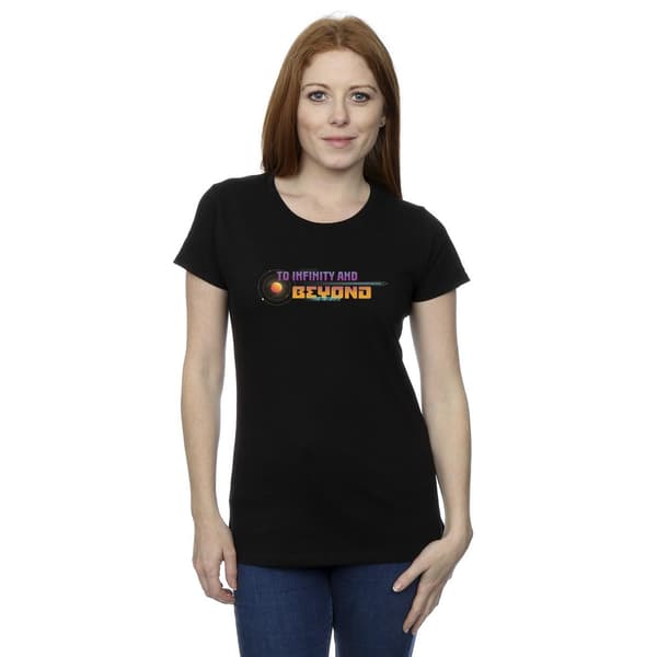 Disney Dam/Dam Lightyear Infinity And Beyond Text Bomull Black L