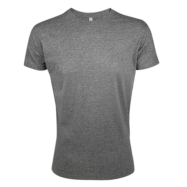 SOLS Herr Regent Slim Fit Kortärmad T-shirt S Gråmelerad Grey Marl S