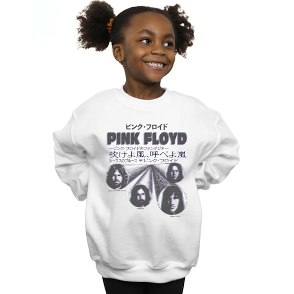 Pink Floyd Girls Japanese Cover Sweatshirt 9-11 år Vit White 9-11 Years